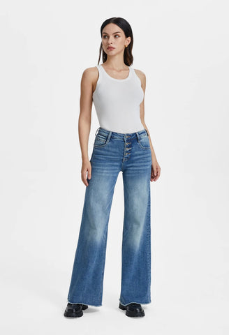 Bayeas Button Front Jeans