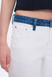 Bayeas midrise paneled straight leg jean