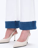 Bayeas midrise paneled straight leg jean