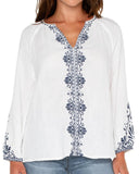 Liverpool Embroidered Boho Top